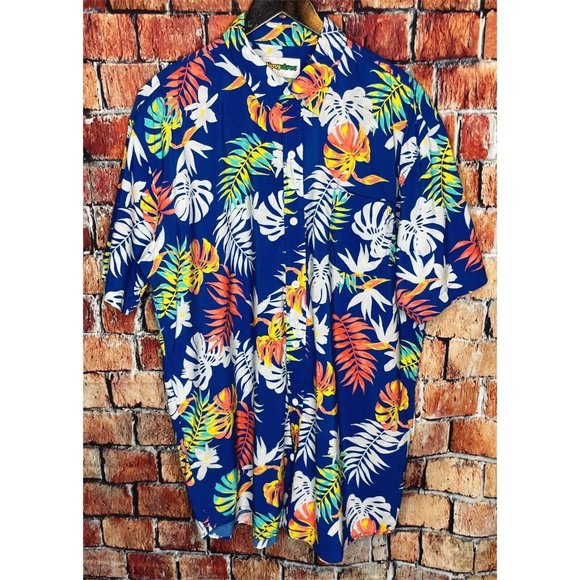 Tipsy Elves The Crush Captain Floral Hawaiian Camp Button Front Men’s XXL Shirt - Picture 2 of 7